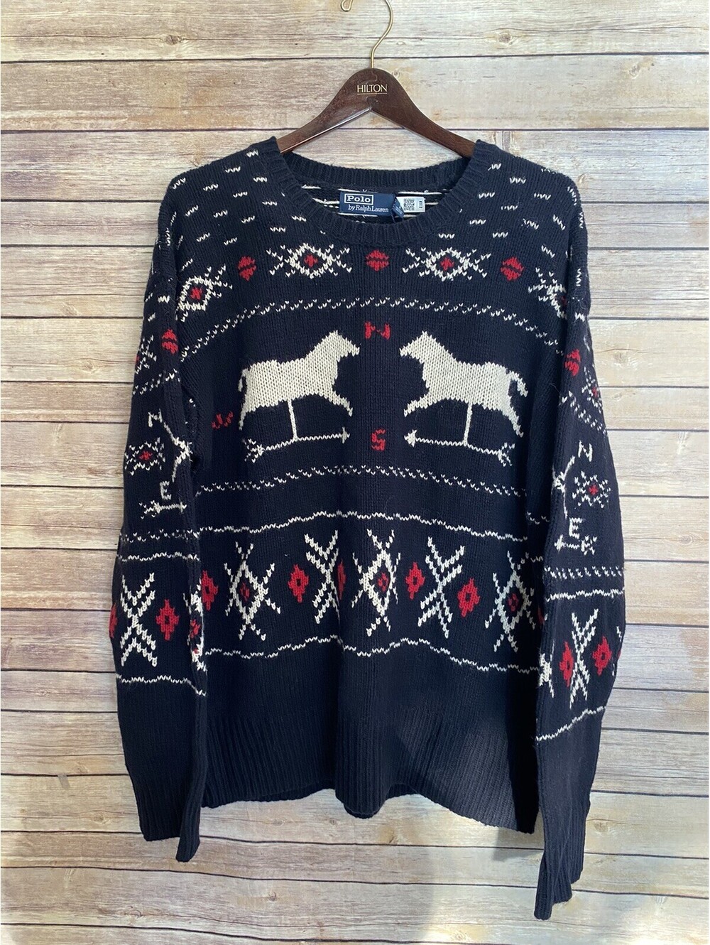$398 Polo Ralph Lauren Country Weather Vane Wool Silk Sweater Navy XXL NWT
